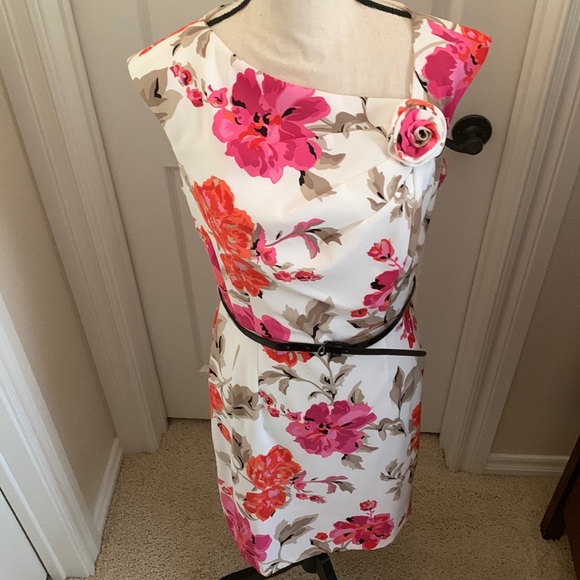 SIZE 10 Dress Barn Flowered Sheath dress - Picture 5 of 9